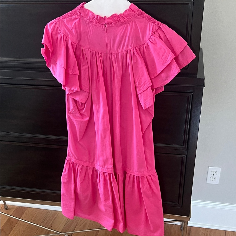 Pinch Pink Smocked Ruffle‎ Sleeve Dress - Picture 6 of 10